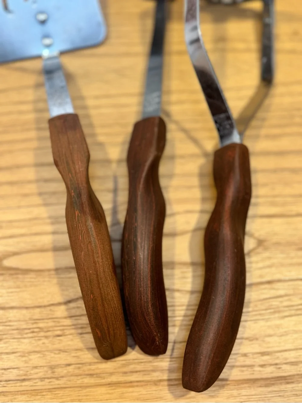 Vintage CUTCO Set of 3  Kitchen Utensils Samsonite Handles Stainless 14 15 16